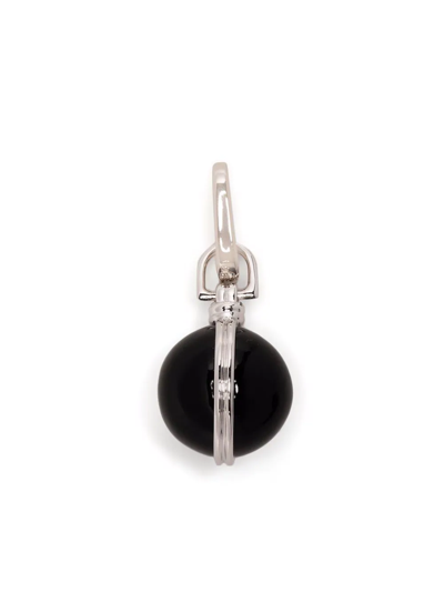 Missoma Onyx Sphere Clip-on Pendant In Silver