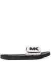 MICHAEL MICHAEL KORS MONOGRAM-PATTERN PRINT SLIDES