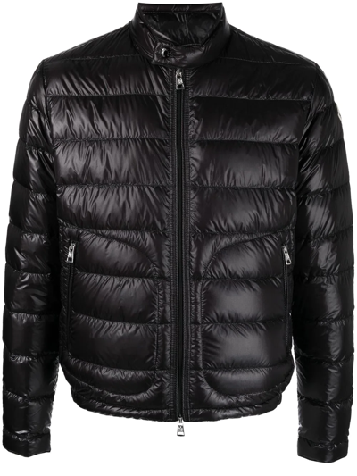 Moncler Acorus Lightweight Nylon Down Jacket In Navy