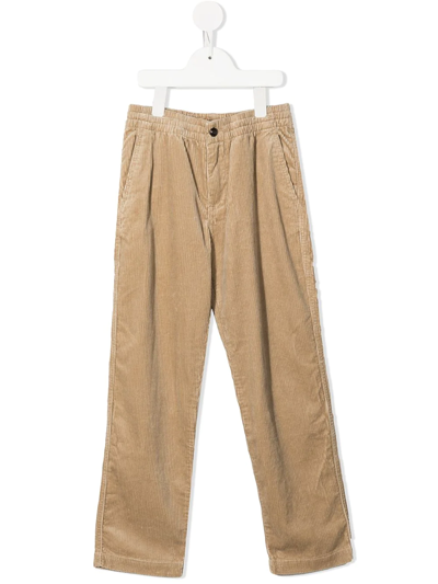 Ralph Lauren Kids' Corduroy Elasticated Trousers In Brown