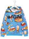 MOSCHINO FAST FOOD LOGO-PRINT RELAXED HOODIE
