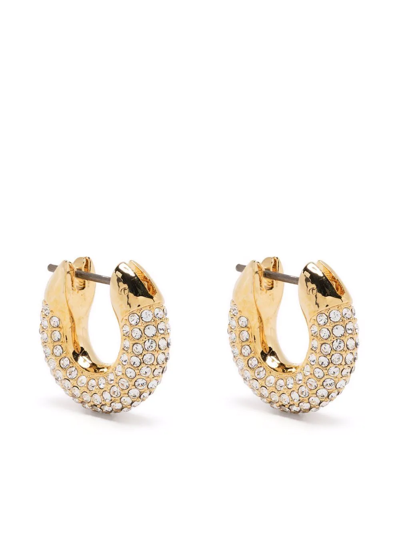 Swarovski Dextera Crystal-embellished Hoop Earrings In Gold