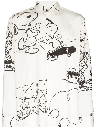 Soulland White & Black Peanuts Edition Snoopy Damon Shirt