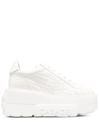 Casadei Nexus Lacroc Platform Sneakers In White