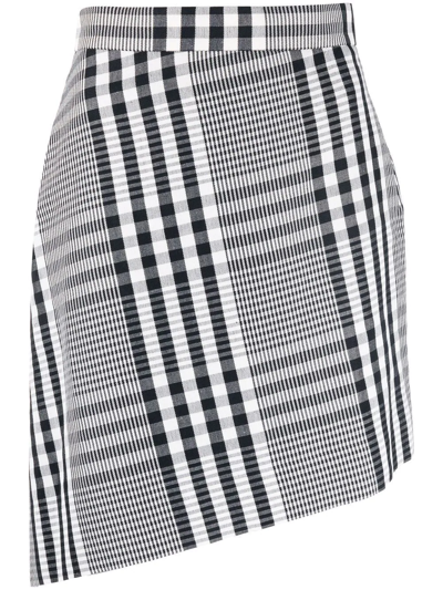 Vivienne Westwood Check-cotton And Linen Mini Skirt In Blue