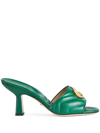 Gucci Women's Gg Marmont Matelassé Mules In Green