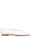 Aeyde 'moa' Choked-up Leather Flats In Neutrals