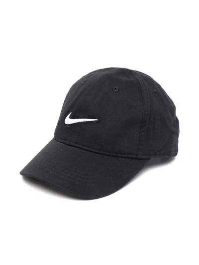 Nike Kids' Boys Black Cotton Twill Logo Cap