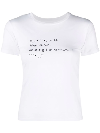 Maison Margiela Logo-print Short-sleeved T-shirt In White