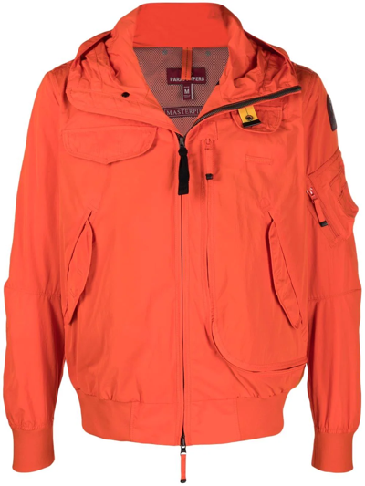 Parajumpers Gobi Hooded Bomber Jacket In Orange