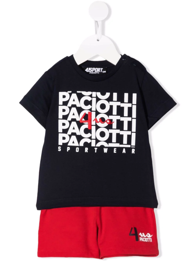 Cesare Paciotti 4us Babies' Logo-print Tracksuit Set In Blue