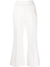 Khrisjoy Cropped Kick-flare Trousers In Pink