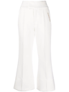 Khrisjoy Cropped Kick-flare Trousers In White