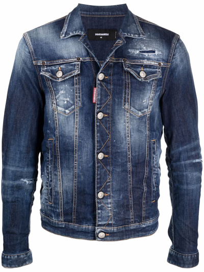 Dsquared2 Denim Jacket In Blue