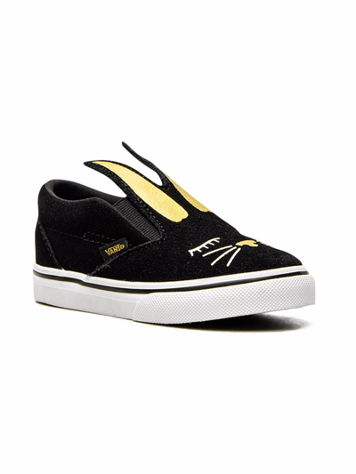 Vans Kids' Rabbit-ear Slip-on Sneakers In Black