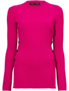 PROENZA SCHOULER RIBBED-KNIT BUTTON-DETAIL JUMPER