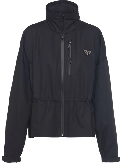 Prada Technical-cotton And Re-nylon Jacket In Black