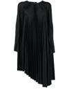 Fabiana Filippi Pleated Asymmetric Dress In Black
