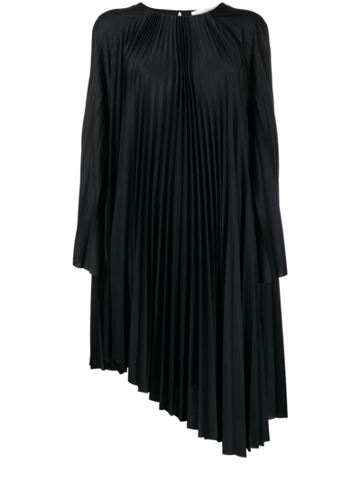 Fabiana Filippi Pleated Asymmetric Dress In Black