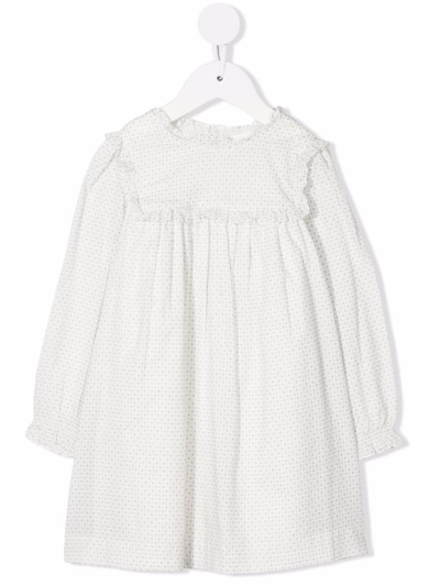 Bonpoint Babies' Teiki Micro-dot Print Dress In White