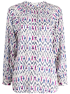 ISABEL MARANT GEOMETRIC LONG-SLEEVE BLOUSE