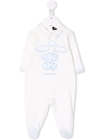 Monnalisa Babies' Embroidered Day Dreamer Pyjama In White
