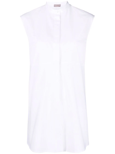 Mrz Sleeveless Cotton Shirt In White