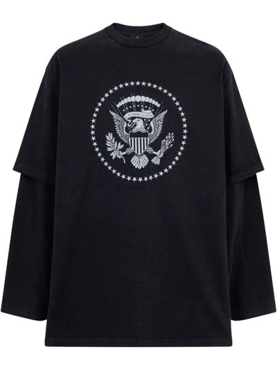Kanye West 2024 Layer Long-sleeve T-shirt In Black