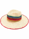 ETRO STRIPED-BAND RAFFIA HAT