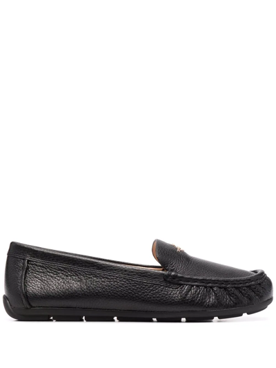 Coach Marley Leather Driver Loafers In Black