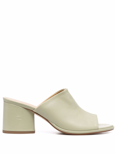 Aeyde Amanda Jade 85mm Leather Mules