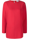 Alberto Biani Draped-style Blouse In Red