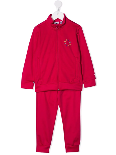 Adidas Originals Adidas Little Kids' Originals Adicolor Trefoil Circle Tracksuit In Bold Pink