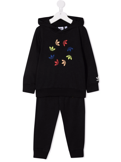 Adidas Originals Adidas Little Kids' Originals Adicolor Bold Hoodie And Jogger Trousers Set In Black/multi