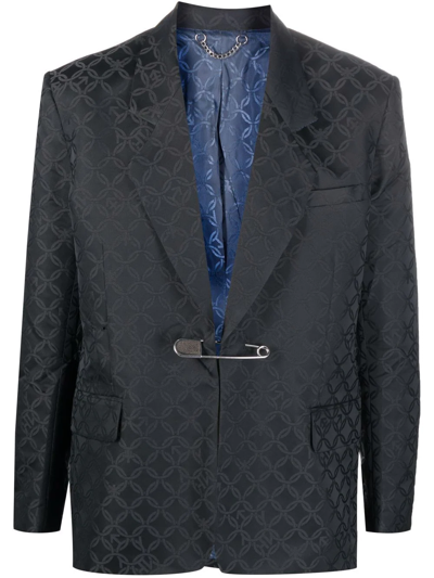 Charles Jeffrey Loverboy Pin-detail Jacquard Blazer In Black