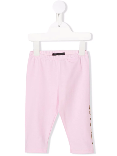 Versace Baby's & Little Girl's Logo-print Jersey Leggings In Pink