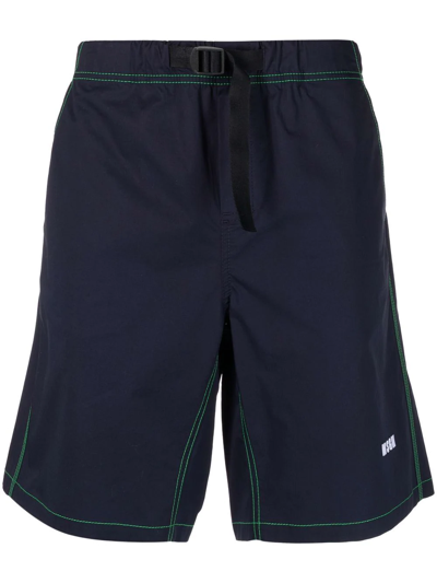 MSGM LOGO-EMBROIDERED TRACK SHORTS