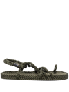 Nomadic State Of Mind Toe Joe Vegan Rope Sandals In Sage Green