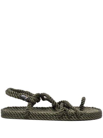 Nomadic State Of Mind Toe Joe Vegan Rope Sandals In Sage Green