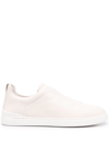 Z ZEGNA SLIP-ON LEATHER TRAINERS