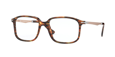 Persol Demo Rectangular Mens Eyeglasses 0po3246v 938 In Brown / Yellow
