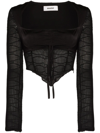 Danielle Guizio Black Archangel Swirl T-shirt In Black