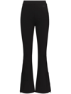 Frame Jetset Flare High-rise Flared Jeans In Black