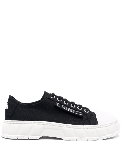 Viron Mens Black 1968 Recycled-canvas Low-top Trainers 7