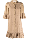 SEE BY CHLOÉ EMBROIDERED BRODERIE ANGLAIS SHIRT DRESS