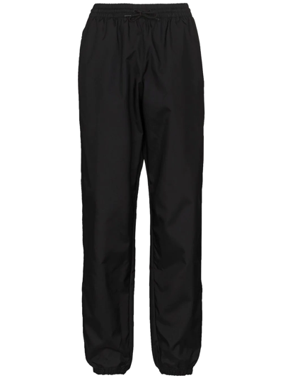 Wardrobe.nyc Drawstring-waist Cotton Track Trousers In Black