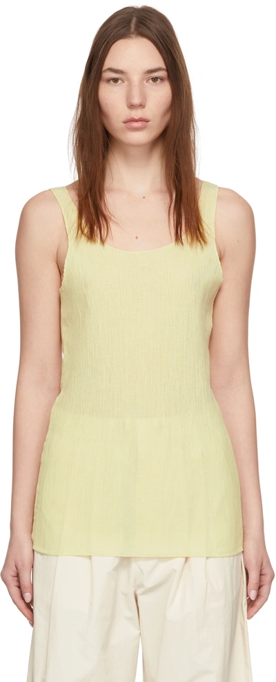 Amomento Yellow Crépon Tank Top In 18137847 Lime