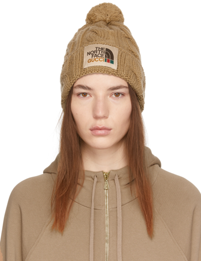 GUCCI × THE NORTH FACE ウールニットキャップ（ベージュ） Baseball Hat North Face Gucci Beanie Buy The North Face Online