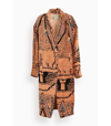 FORTE FORTE GOOD VIBES CAPPOTTO JACQUARD COAT IN APRICOT