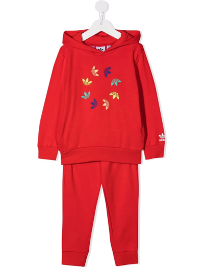 Adidas Originals Kids' Adicolor Hoodie Tracksuit Set In Pink